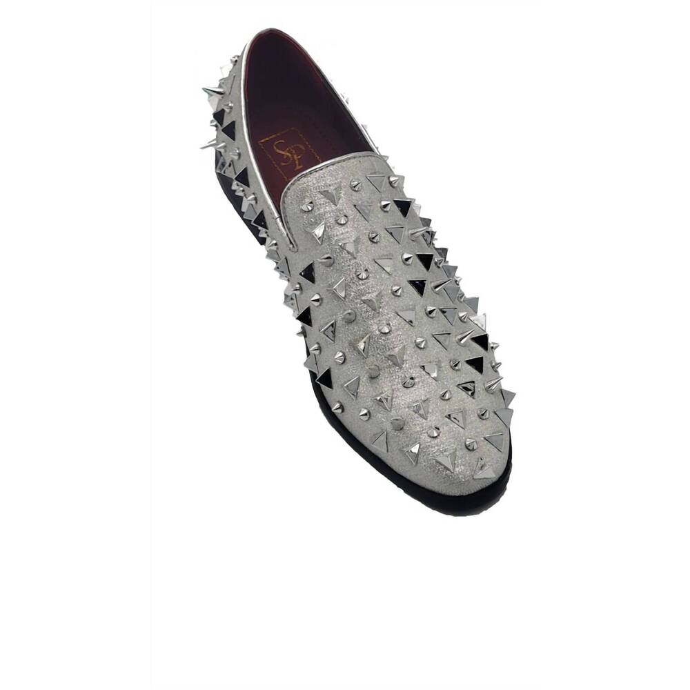 NEW ST. PATRICK men's sparko 09 slip-ons in silver/black